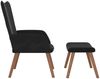 vidaXL Relaxsessel mit Hocker Schwarz Samt [327672] Bild 4
