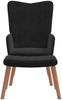 vidaXL Relaxsessel mit Hocker Schwarz Samt [327672] Bild 3