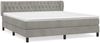 vidaXL Boxspringbett mit Matratze Hellgrau 180x200 cm Samt 3127685 Bild 2