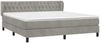 vidaXL Boxspringbett mit Matratze Hellgrau 180x200 cm Samt 3127685 Bild 3