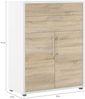 Dmora Kommode Agra, Wohnzimmerbuffet, Wohnzimmer-Sideboard, Moderne Küchen-Speisekammer, 89x40 h113 cm, Weiß und Eiche Bild 3