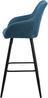 Beliani 'Darien' Barstuhl, 2er Set, Stoff, 103 x 54 x 50 cm, Blau Bild 5