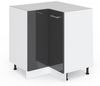 Eckunterschrank R-Line Anthrazit Hochglanz 75.6 cm ohne Arbeitsplatte Vicco Bild 5