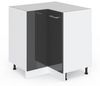 Eckunterschrank R-Line Anthrazit Hochglanz 75.6 cm ohne Arbeitsplatte Vicco Bild 4