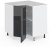 Eckunterschrank R-Line Anthrazit Hochglanz 75.6 cm ohne Arbeitsplatte Vicco Bild 3