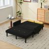 2-Sitzer Schlafsofa in Schwarz H 85 x T 133.5 x B 77 cm mit verstellbarer Rückenlehne und Cordbezug Bild 4