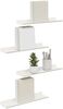 vidaXL Schwebendes Regal 4 pcs Weiß 40 x 8,5 x 2,5 cm Stahl 8003959 Bild 3