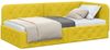 vidaXL Eckbettgestell Gelb 100 x 200 cm Samt 42016549 Bild 3