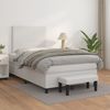 vidaXL Boxspringbett mit Matratze Weiß 120x190 cm Kunstleder 3270440 Bild 3