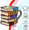 Novzep Tasse 300ml Bemalter Buchbecher/Kaffeebecher/3D-Buchbecher, 1-tlg, für Buchclub Schriftsteller Bild 2