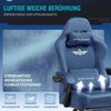 GTPLAYER Gaming Stuhl, Atmungsaktiver Bürostuhl, bürostuhl ergonomisch, Hochwertiger - Stoff, Ergonomischer PC Stuhl, 160° Verstellbare Rückenlehne und ausziehbare Fußstütze, Blau Bild 3
