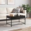 Couchtisch, Sofatisch mit Infinity-LED Schwarz 70x50x41 cm Bild 4