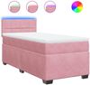 vidaXL Boxspringbett mit Matratze Rosa 90x190 cm Samt 3288503 Bild 2