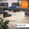 CASARIA® Couchtisch mit Ablage Stauraum Anthrazit Weiß Wohnzimmertisch Bild 2