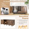 Katzenschrank für Katzentoilette mit 2 Türen & Kratzbrett & Eingang 120 x 52 x 65 cm Vintage Bild 4