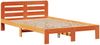 vidaXL Massivholzbett mit Regal ohne Matratze Wachsbraun 135x190 cm 3309988 Bild 5
