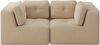 Modulares 2-Sitzer-Sofa, Cord, rahmenlos, mit 104 cm Tiefe & kein Aufbau, 208x104x69 cm, Beige Bild 3