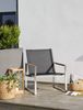 Gartensessel Gotland aus Aluminium von Brafab, modern, Edelstahl und Textilene, schwarz natur, Outdoor Bild 2
