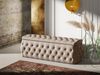 Boxspringbett Schlafzimmerbett SEVRA Nr. 4 160x200cm in Elisa Velvet Beige Bild 4