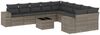 vidaXL 11-tlg. Garten-Sofagarnitur mit Kissen Grau Poly Rattan 3223119 Bild 2