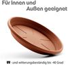 BigDean 10 Stück Blumentopf Untersetzer Ø 19,5 cm in Terracotta – Topfuntersetzer aus robustem Kunststoff & Made in Europe Bild 3