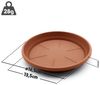 BigDean 10 Stück Blumentopf Untersetzer Ø 19,5 cm in Terracotta – Topfuntersetzer aus robustem Kunststoff & Made in Europe Bild 2