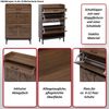 Schuhkipper HWC-P45, Schuhregal Schuhschrank, 2 Kippfächer Ablage Schublade MDF 95x60x24cm ~ Bambus-Optik Bild 2