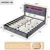 Simurq Polsterbett Polsterbett 140x200 Doppelbett mit LED und 4 Schubladen (Lattenrost,Doppelbettgestell,ohne Matratze), Funktionsbett Stauraumbetten bett 140x200 Samt Bild 4