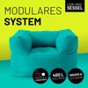 Lumaland Sitzsack-Sofa, Polyester, Sessel, Türkis, 70 x 72 x 96 cm Bild 2