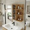 TREND WERK Spiegelschrank Badezimmer mit Ablage & Stauraum (59×16×50 cm Hängender Badezimmerschrank zur Wandmontage mit Regal) – modern & pflegeleicht Bild 4