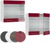 Küchenglasschrank Fame-Line Bordeaux Hochglanz 80 cm Vicco Bild 5