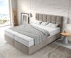 Boxspringbett Dream-Fine 160x200 cm Mikrofaser Beige mit TFK Matratze und Visco Topper Bild 4