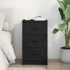 vidaXL Nachttisch mit Schubladen Schwarz 38 x 38 x 66 cm Holzwerkstoff 883375 Bild 4