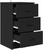 vidaXL Nachttisch mit Schubladen Schwarz 38 x 38 x 66 cm Holzwerkstoff 883375 Bild 5