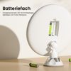 EMKE Kosmetikspiegel mit beleuchtung mit 5 fach Vergrößerungsspiegel, LED Schminkspiegel 360° Schwenkbar mit Saugnapf,175 mm Durchmesser Tragbarer Wandspiegel Batteriebetrieben(Weiß) Bild 3