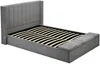 Vente-unique - DOUINO Bett Stoff Grau - B 235,5 cm x H 120 cm x L 162 cm Bild 5
