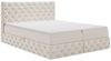 GRAINGOLD Canolo Doppelbett 140x200, Boxspringbett mit zwei Bettkästen, Glamour Stil, Velour-Stoff, Creme Bild 2