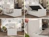 Boxspringbett 90x200 TILIO DUO inkl. Bettkasten & 7-Zonen Multipocket-Matratze, Modernes Jugendbett, Einzelbett - Beige Cord - H3 - Links Bild 2