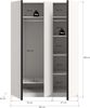 Kleiderschrank 5-türig (B/H/T: 130x183x53 cm) in weiß Bild 4