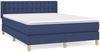 vidaXL Boxspringbett mit Matratze Blau 140x190 cm Stoff 3130591 Bild 2