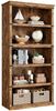 GarveeMore Bücherregal 5 Etagen Bücherregal, Hohe Bücherregal Holz Offene Anzeige Bücherregal, Bücherregal mit Stauraum für Home Office,Wohnzimmer,Schlafzimmer Bild 5