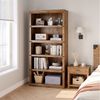 GarveeMore Bücherregal 5 Etagen Bücherregal, Hohe Bücherregal Holz Offene Anzeige Bücherregal, Bücherregal mit Stauraum für Home Office,Wohnzimmer,Schlafzimmer Bild 2