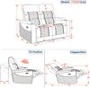 M MCombo 2 Sitzer Sofa mit verstellbare Kopfstütze 7705 Bild 3