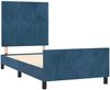 vidaXL Bettgestell mit Kopfteil Dunkelblau 100x200 cm Samt [3125865] Bild 4