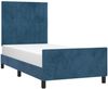vidaXL Bettgestell mit Kopfteil Dunkelblau 100x200 cm Samt [3125865] Bild 3