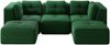 Ecksofa in Grün, modulares Cordsofa mit 74 cm Sitztiefe, weichem 32D-Schaum und breiten Armlehnen,69x297x177 cm Bild 5