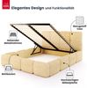 FDM Polsterbett CLOUDY Bettgestell Bett 140x200, 160x200, 180x200 cm Bestseller (verfügbar 140x200 160x200 180x200cm, Bettrahmen, Bett, mit großen gepolsterten Kopfteil, mit Bettkasten zum aufklappen), Hebbarer Metallrahmen, Bettkasten, ohne Matratze Bild 3