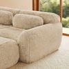 Modulares Sofa in 204×179×73 Hellkhaki aus Plüsch – rahmenloses 2-Sitzer-Sofa mit Ottomans, montagefrei Bild 4