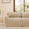 Modulares Sofa in 204×179×73 Hellkhaki aus Plüsch – rahmenloses 2-Sitzer-Sofa mit Ottomans, montagefrei Bild 5