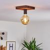 hofstein Deckenleuchte »Mesoraca« Deckenlampe aus Holz und Metall in Hellbraun und Schwarz, ohne Leuchtmittel, im offenen Design, 1xE27 Bild 4